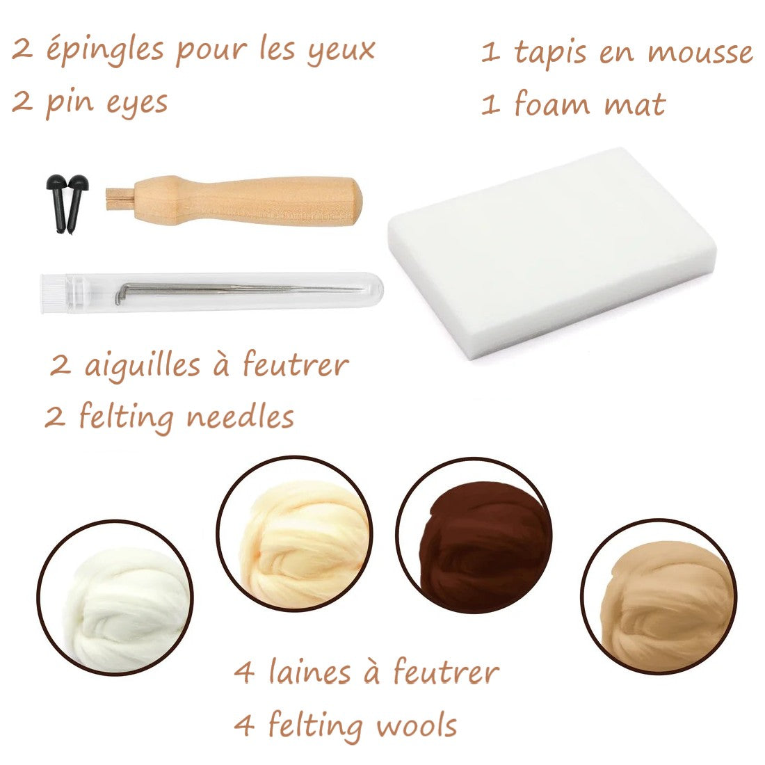 KIT DE FEUTRAGE À L'AIGUILLE- HÉRISSON