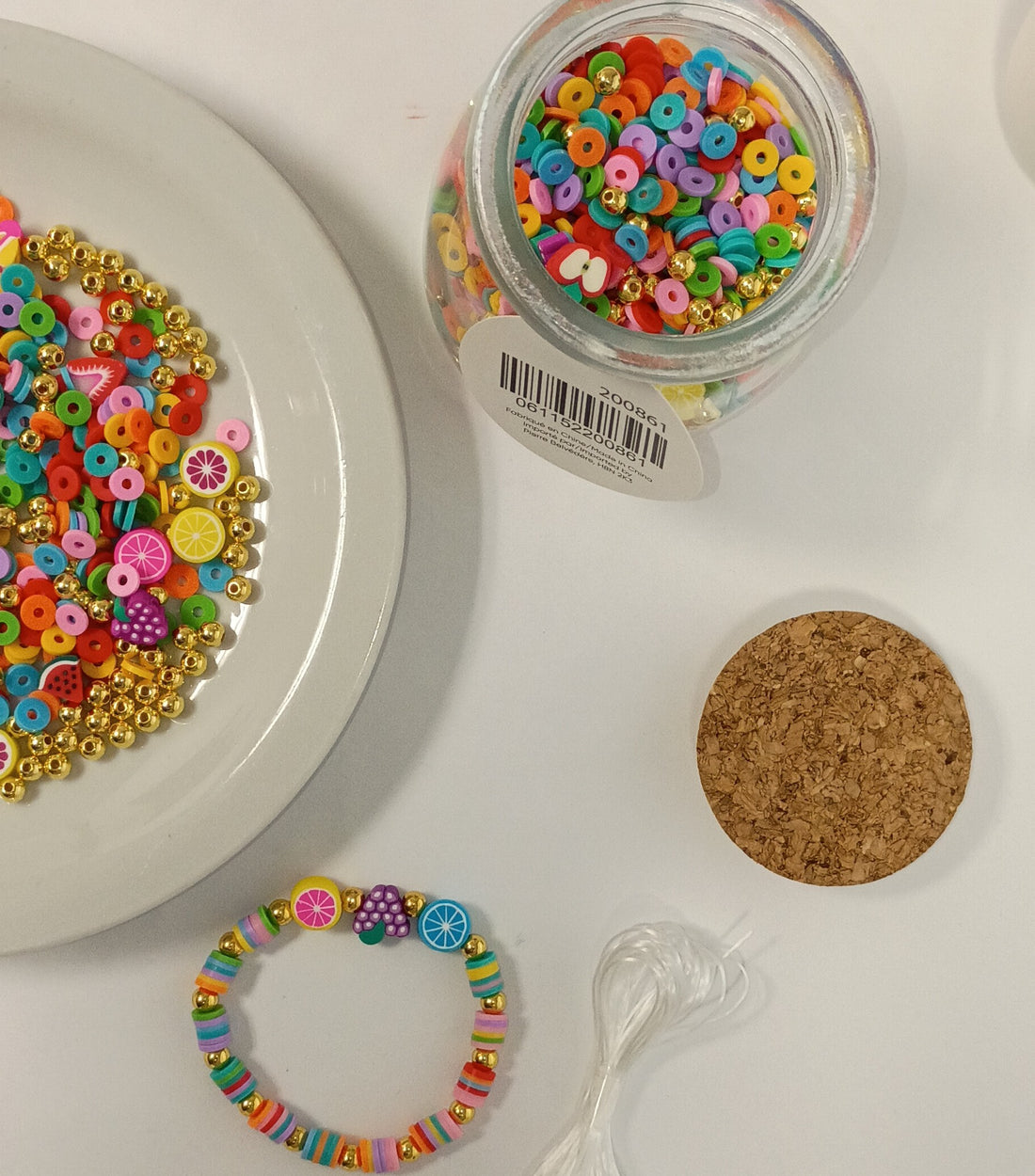 BOCAL D'ACTIVITÉS DIY- PERLES MULTICOLORES PBI ART