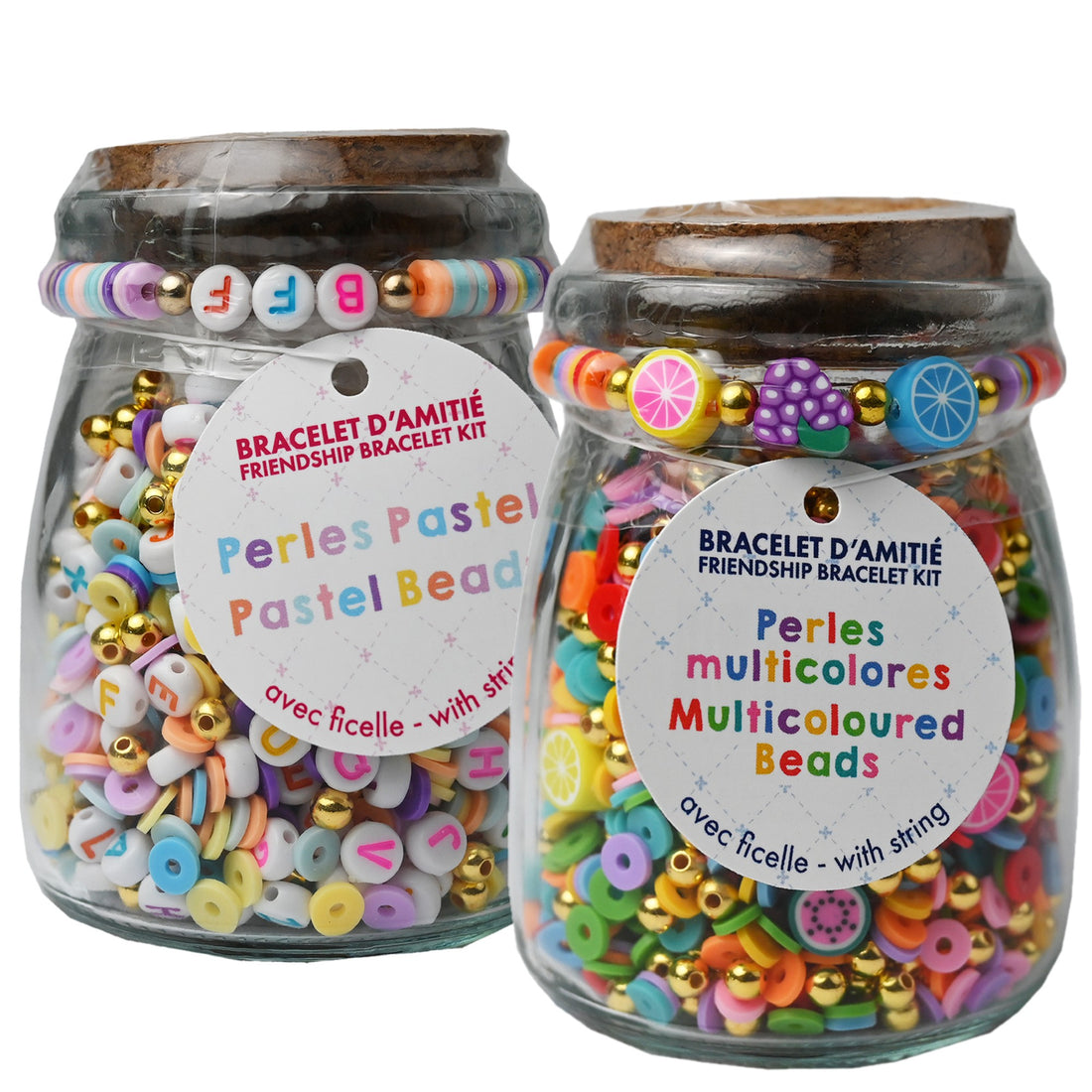 BOCAL D'ACTIVITÉS DIY- PERLES MULTICOLORES PBI ART