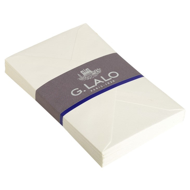 Vergé 25 Enveloppes  4½X6½ Blanc G.LALO
