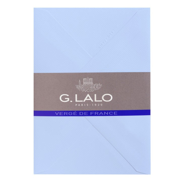 Vergé 25 Enveloppes  4½X6½ Bleu G.LALO