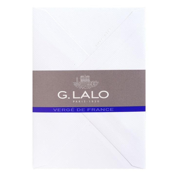 Vergé 25 Enveloppes  4½X6½ Extra Blanc G.LALO
