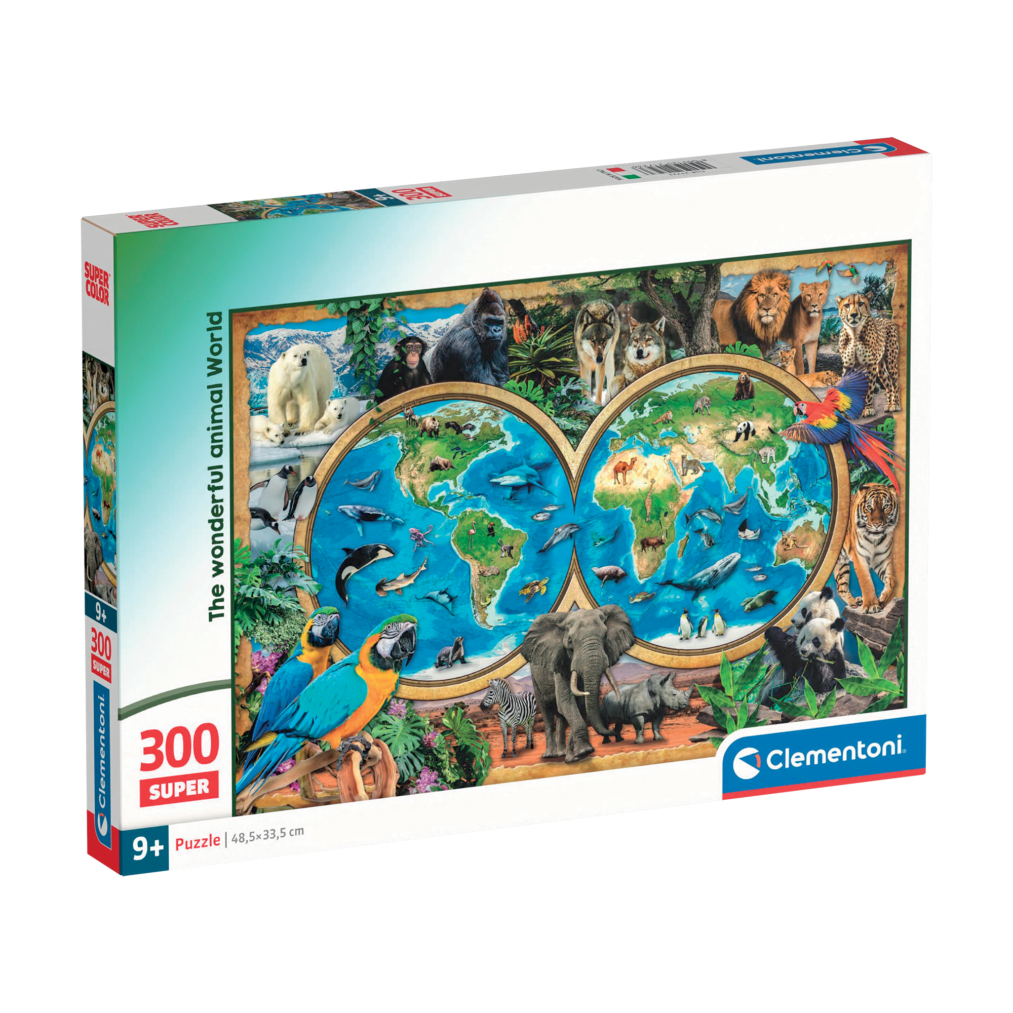 PZ300: LE MONDE MERVEILLEUX DES ANIMAUX CLEMENTONI PUZZLES