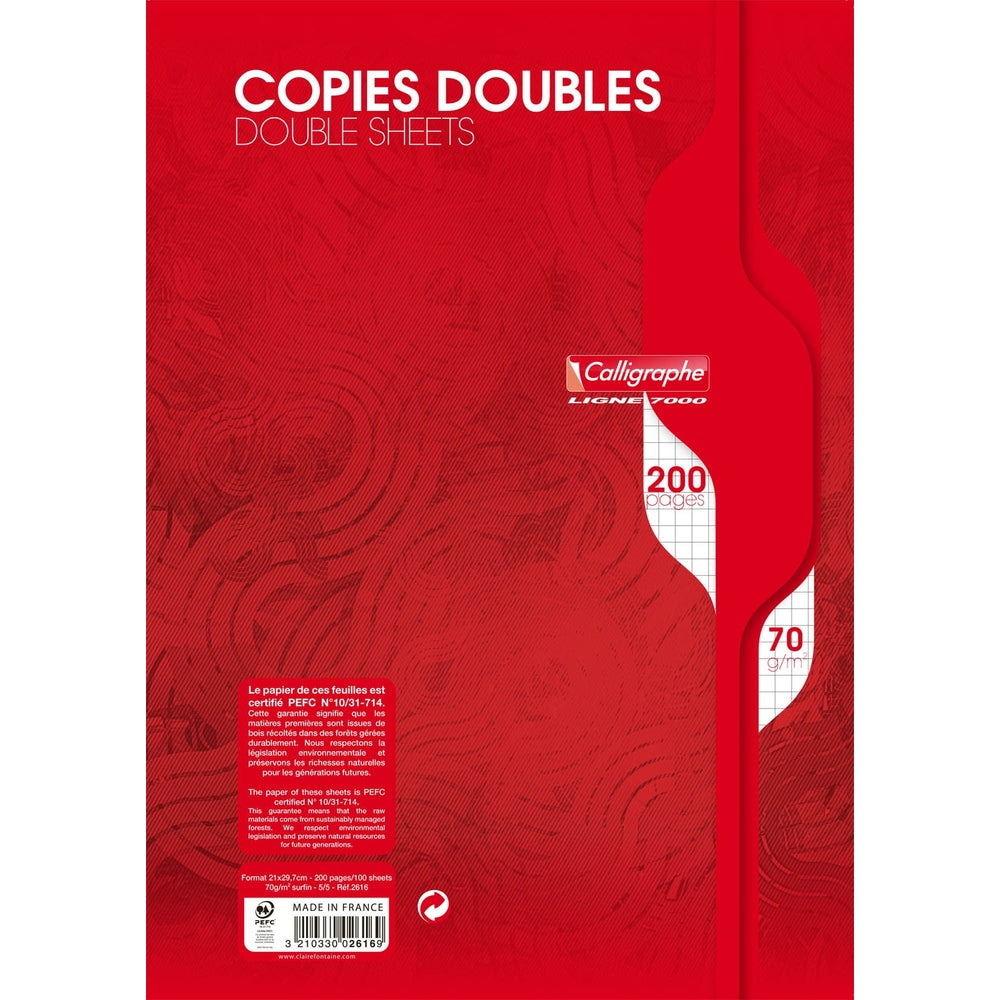Copie double page graphique 200P 8¼X11¾ CLAIREFONTAINE