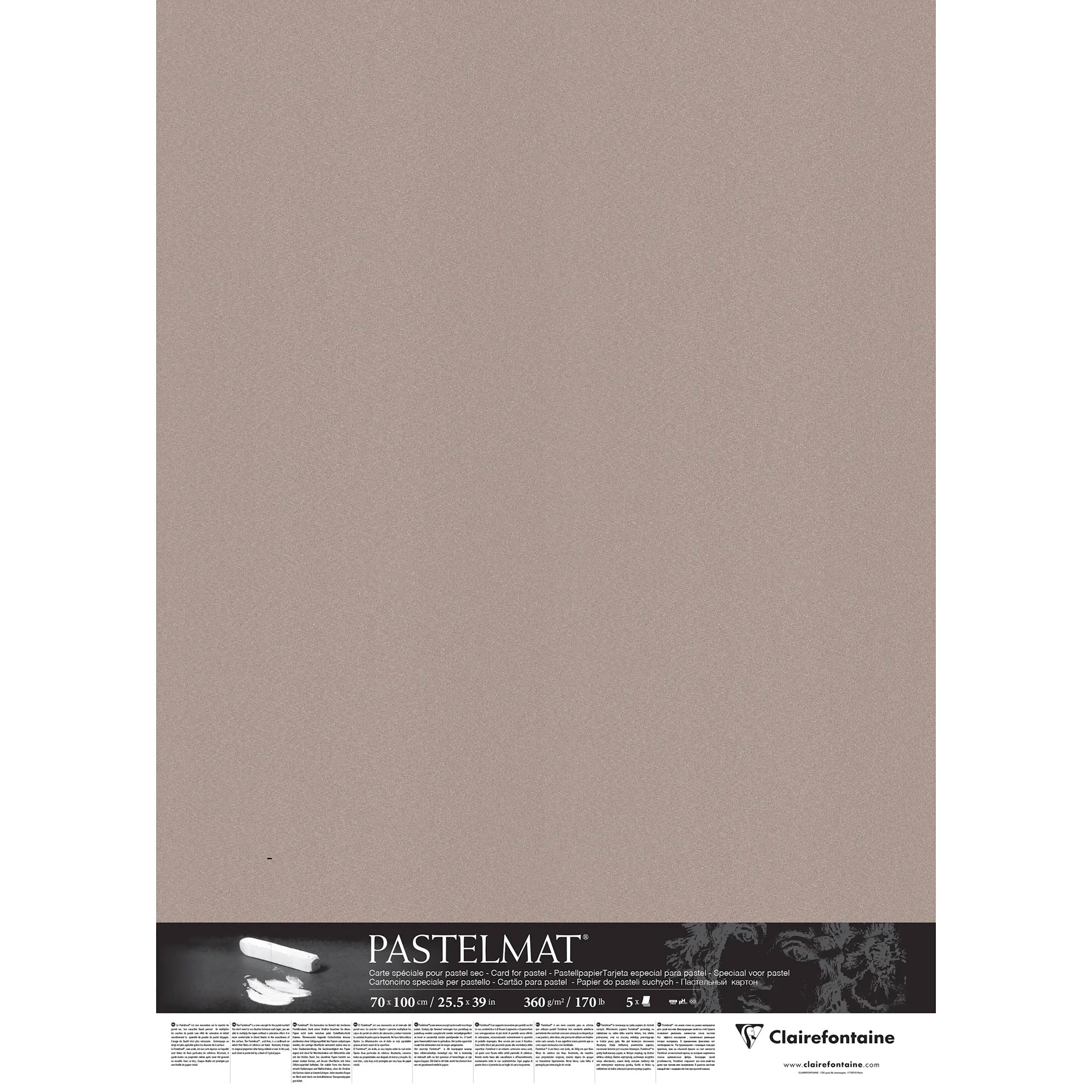 Pastelmat pack 5sh 360g dark grey 70x100cm