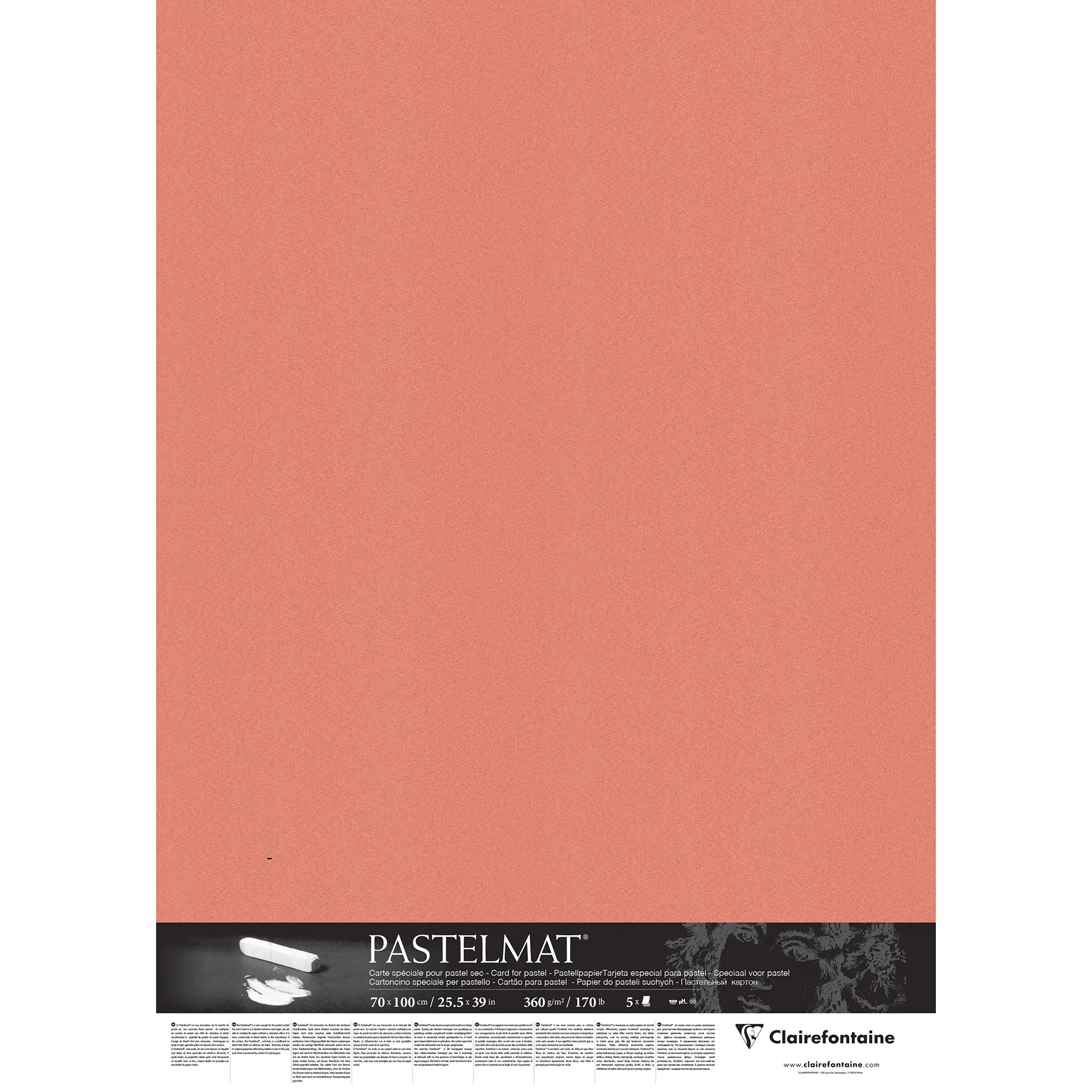 Pastelmat pack 70x100cm 5sh 360g sanguine