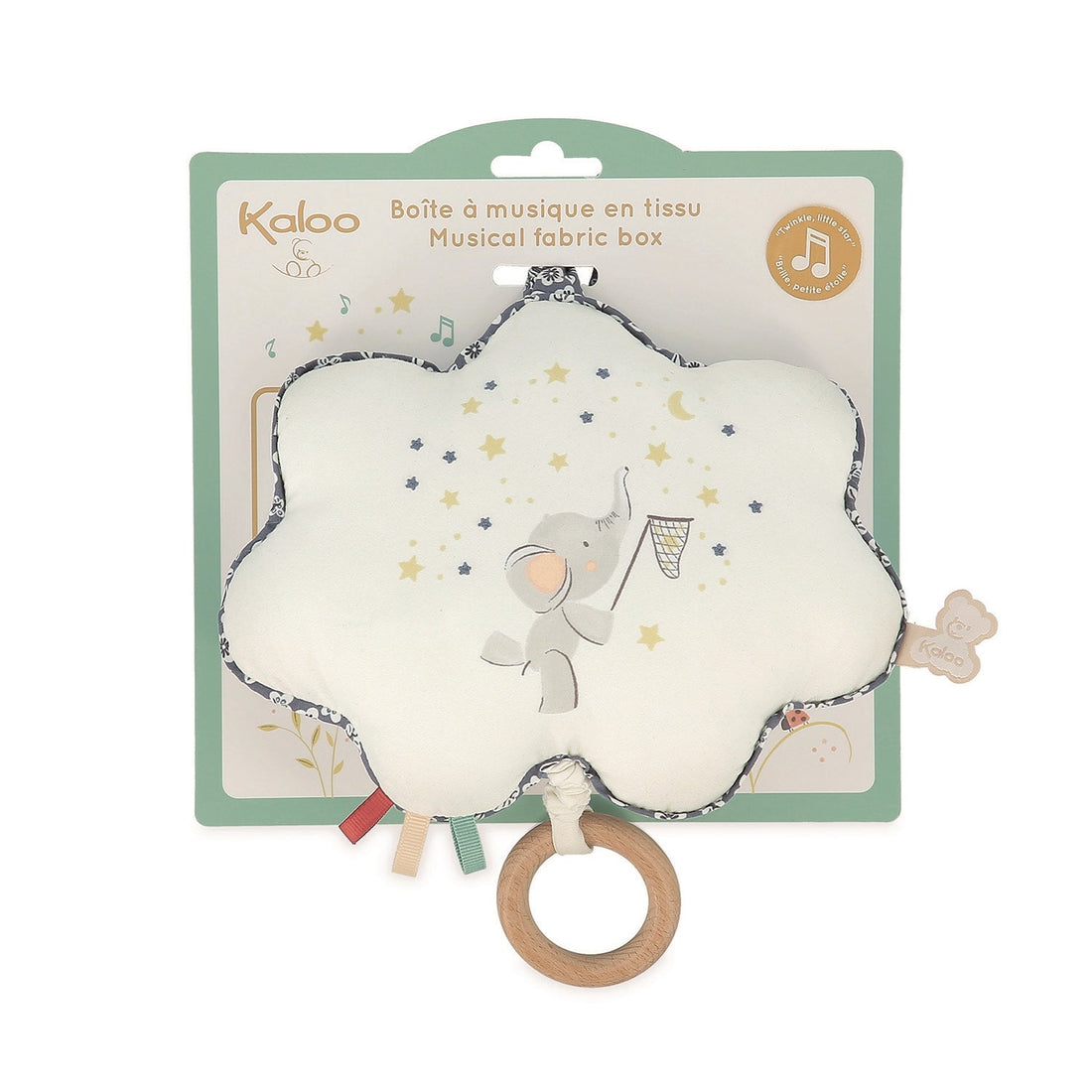 BOÎTE À MUSIQUE EN TISSU : BRILLE BRILLE PETITE ÉTOILE KALOO