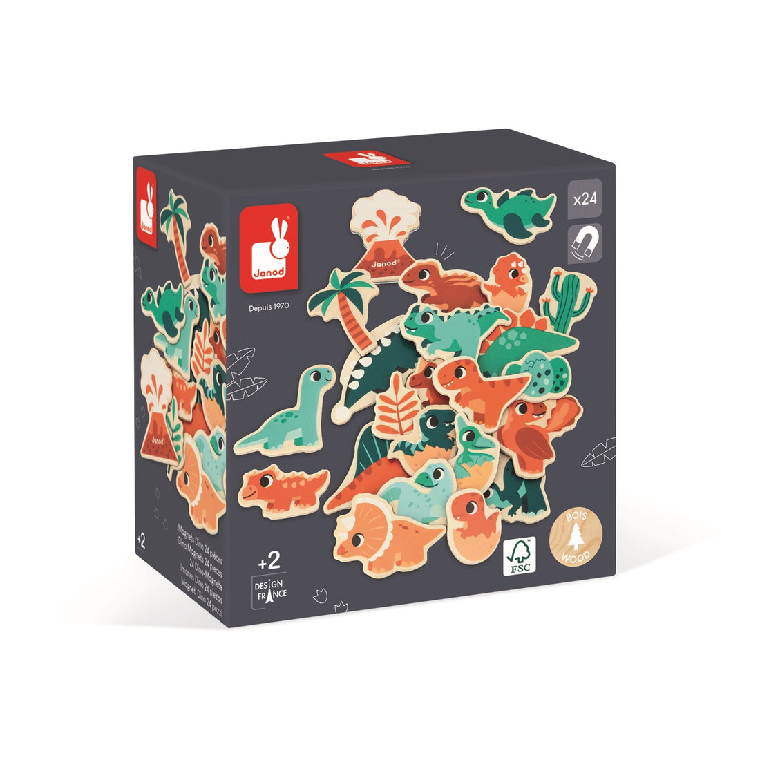 DINO - AIMANTS -  24pcs JANOD