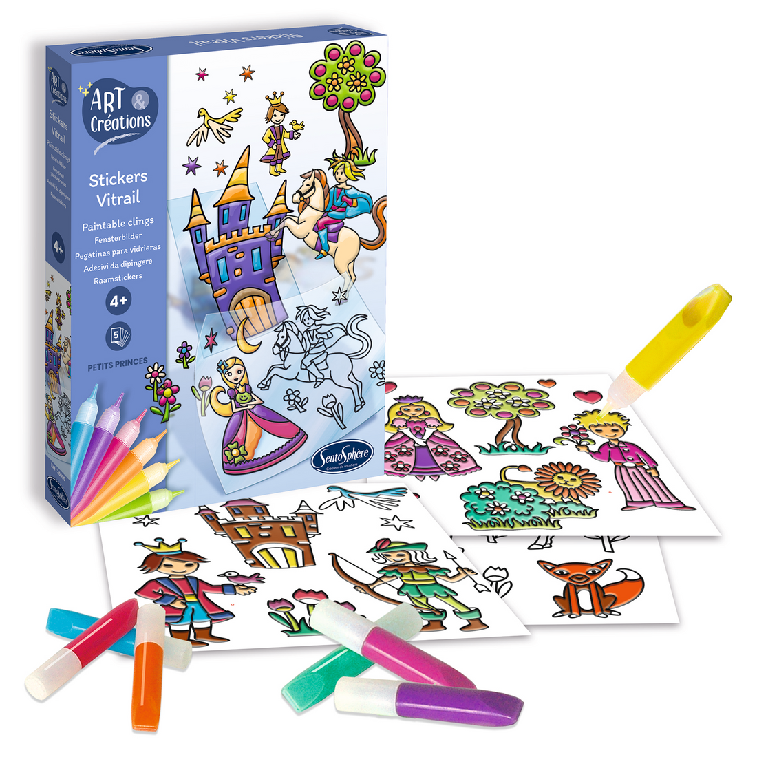 AUTOCOLLANTS VITRAIL - PRINCES ET PRINCESSES SENTOSPHERE