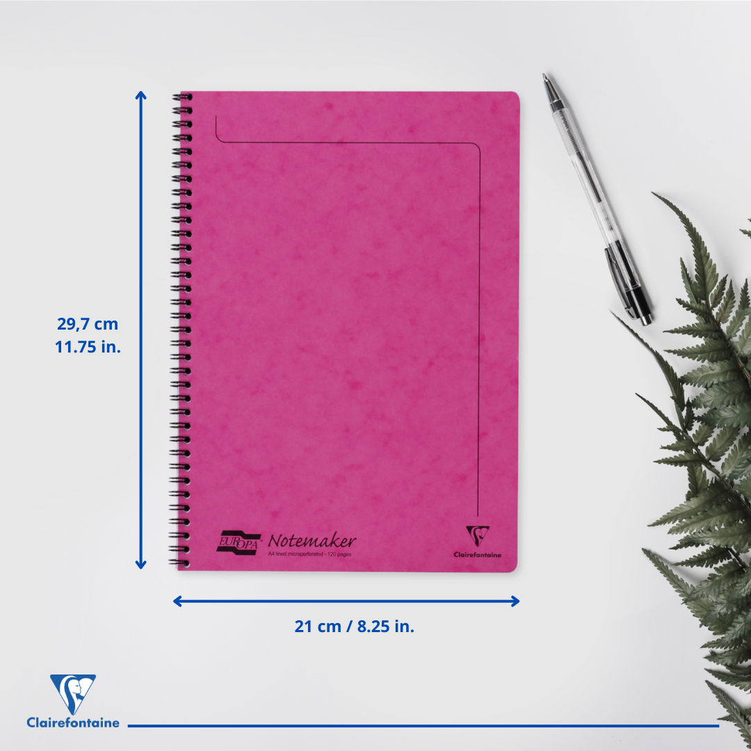 Bloc-Notes  Ligné 120P 8¼X11¾ Fuchsia CLAIREFONTAINE