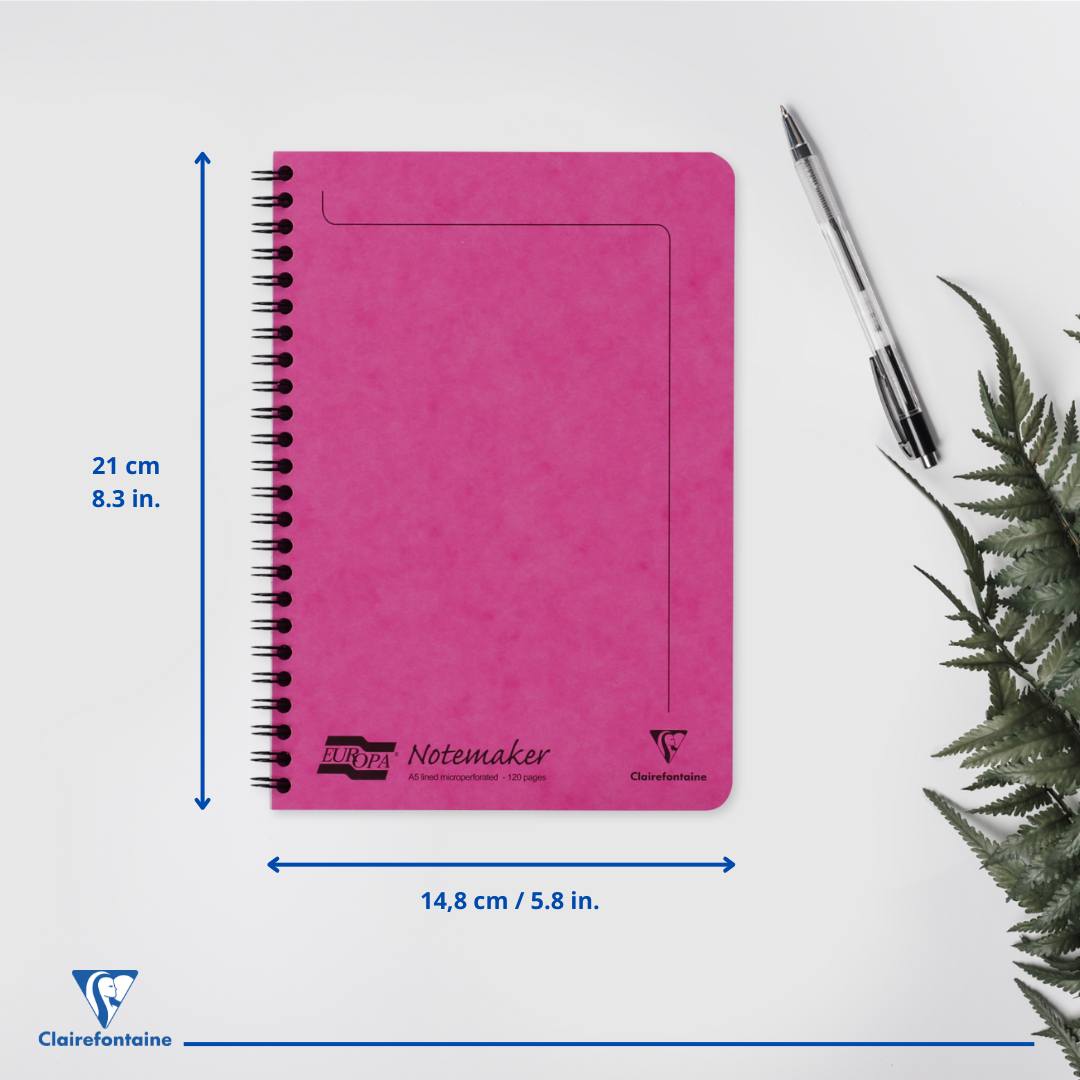 Bloc-Notes  ligné 120P 5¾X8¾ Fuchsia CLAIREFONTAINE