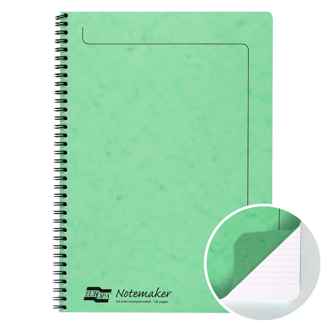 Europa cahier reliure intégrale ligné -lime- A4. 120 pages (21x29.7cm) CLAIREFONTAINE