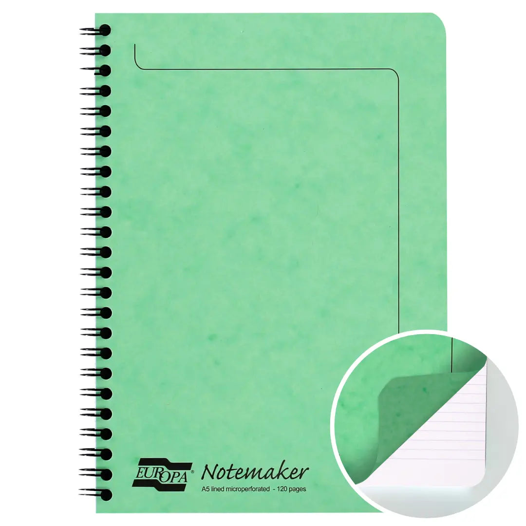 Europa cahier reliure intégrale ligné -lime- A5. 120 pages (14.8x21cm) CLAIREFONTAINE