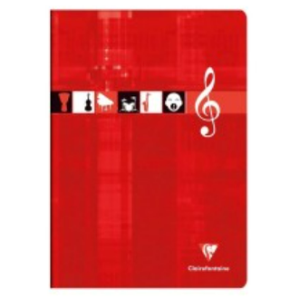 Cahier de musique agrafé séyès -assortis- A4.  48 pages (21x29.7cm) CLAIREFONTAINE