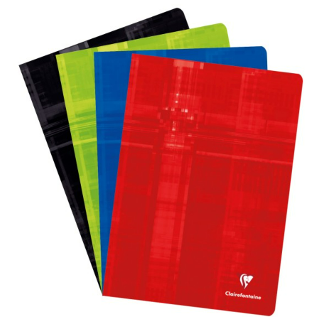 Cahier agrafé 10/10 -assortis- A4. 80 pages (21x29.7cm) CLAIREFONTAINE