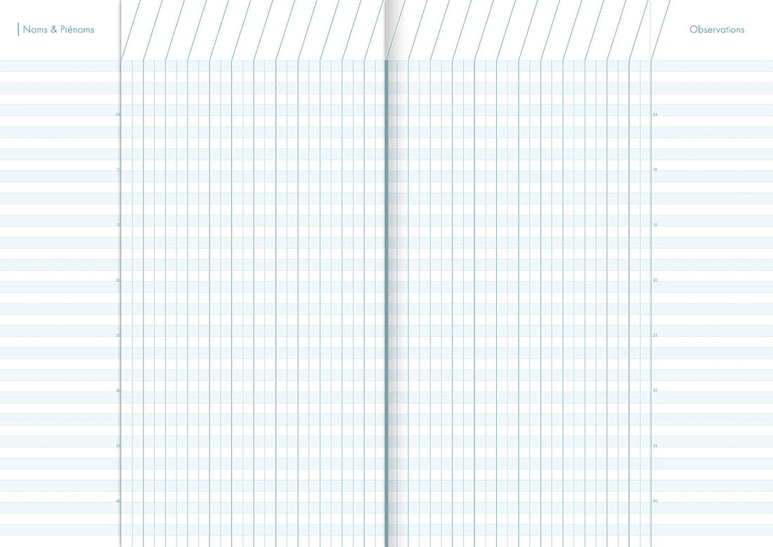 Cahier de bord pour enseignant assortis 60 pages A4 (21x29.7cm) - CLAIREFONTAINE