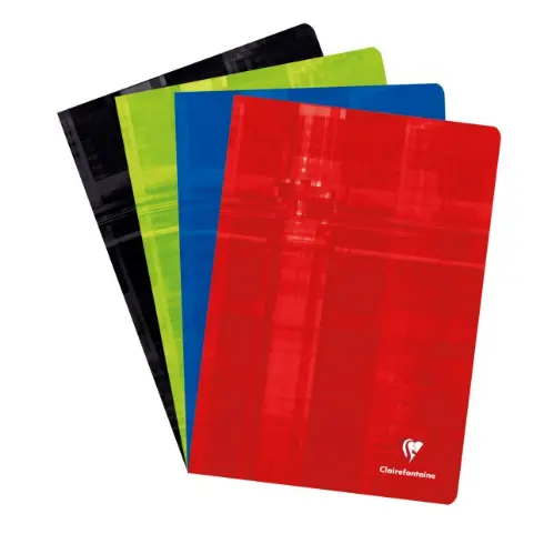 Cahier agrafé 5/5+ -assortis- A4. 120 pages (21x29.7cm) CLAIREFONTAINE