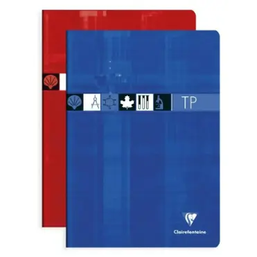 Cahier travaux pratiques agrafé seyès -assortis- A4. 96 pages (21x29.7cm) CLAIREFONTAINE