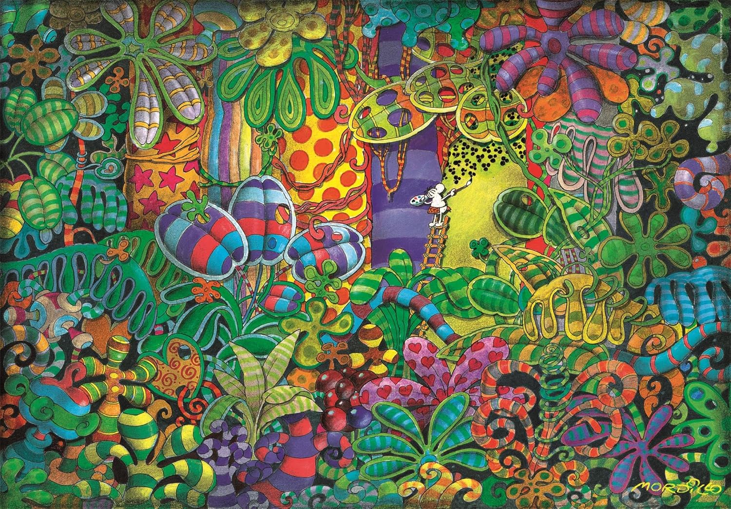 PZ1500: MORDILLO: PLANTES MULTICOLORES CLEMENTONI PUZZLES