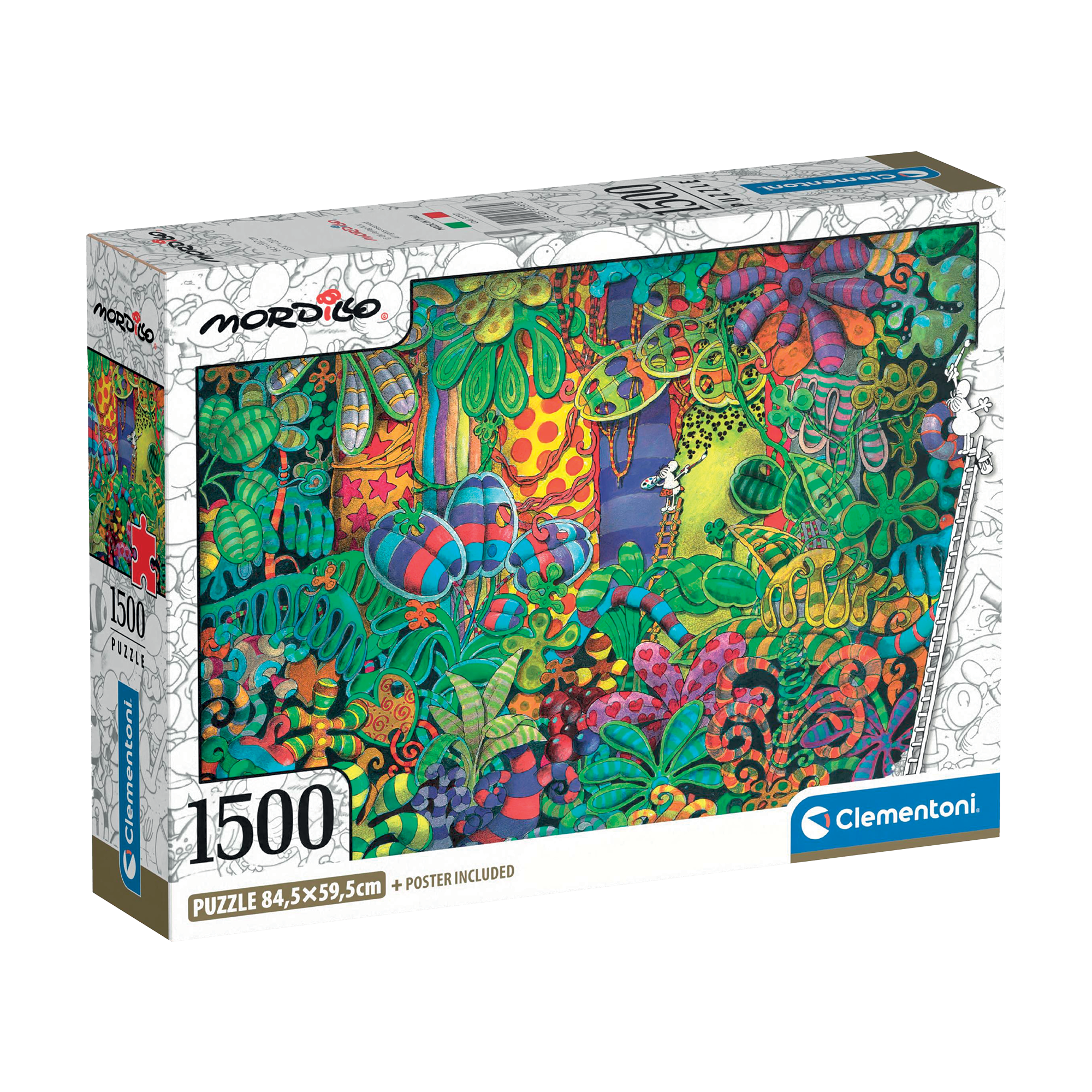 PZ1500: MORDILLO: PLANTES MULTICOLORES CLEMENTONI PUZZLES