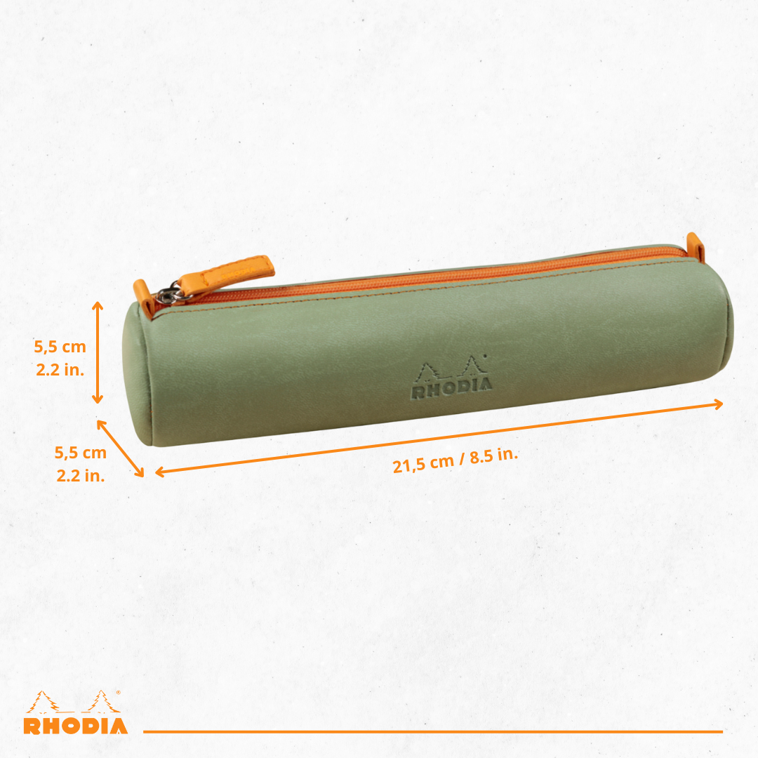 Rhodiarama Trousse Ronde -   Similicuir Italien-Céladon RHODIA