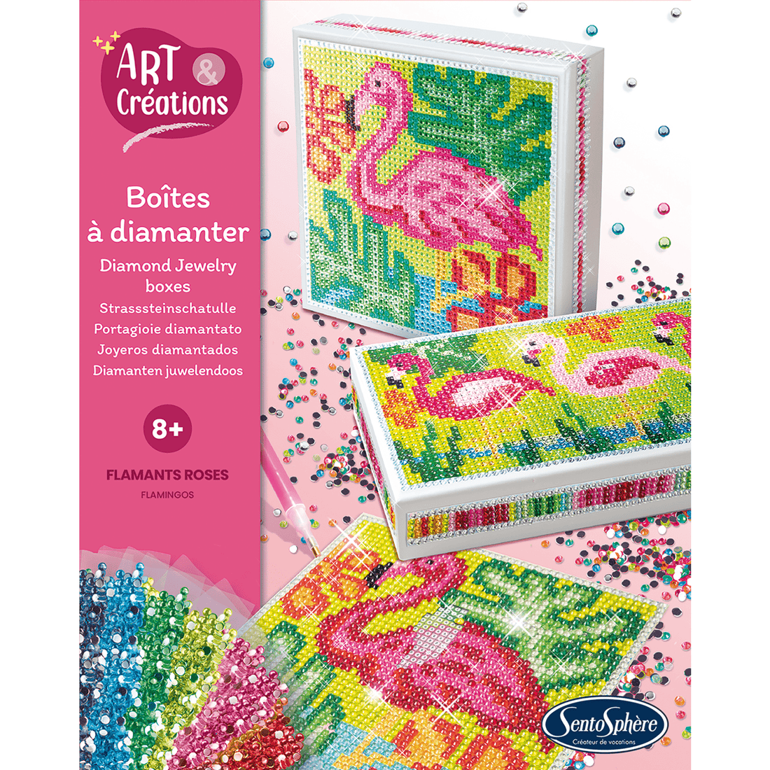 BOÎTES À DIAMANTER - FLAMANTS ROSES SENTOSPHERE
