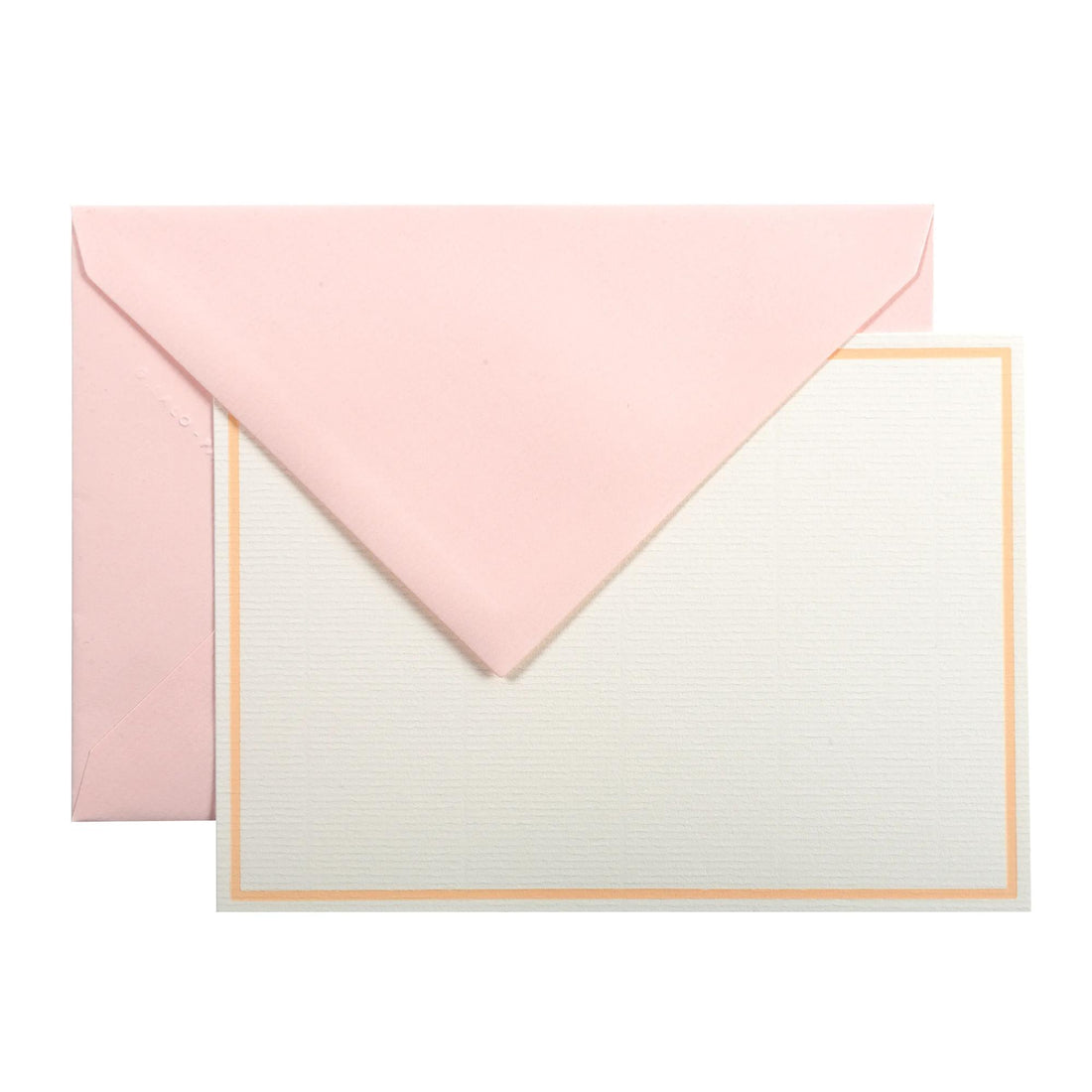 Ensemble de Cartes Bordées Lalo, 10 cartes et enveloppes C6, vergé rose, 300 g, 107 x 152