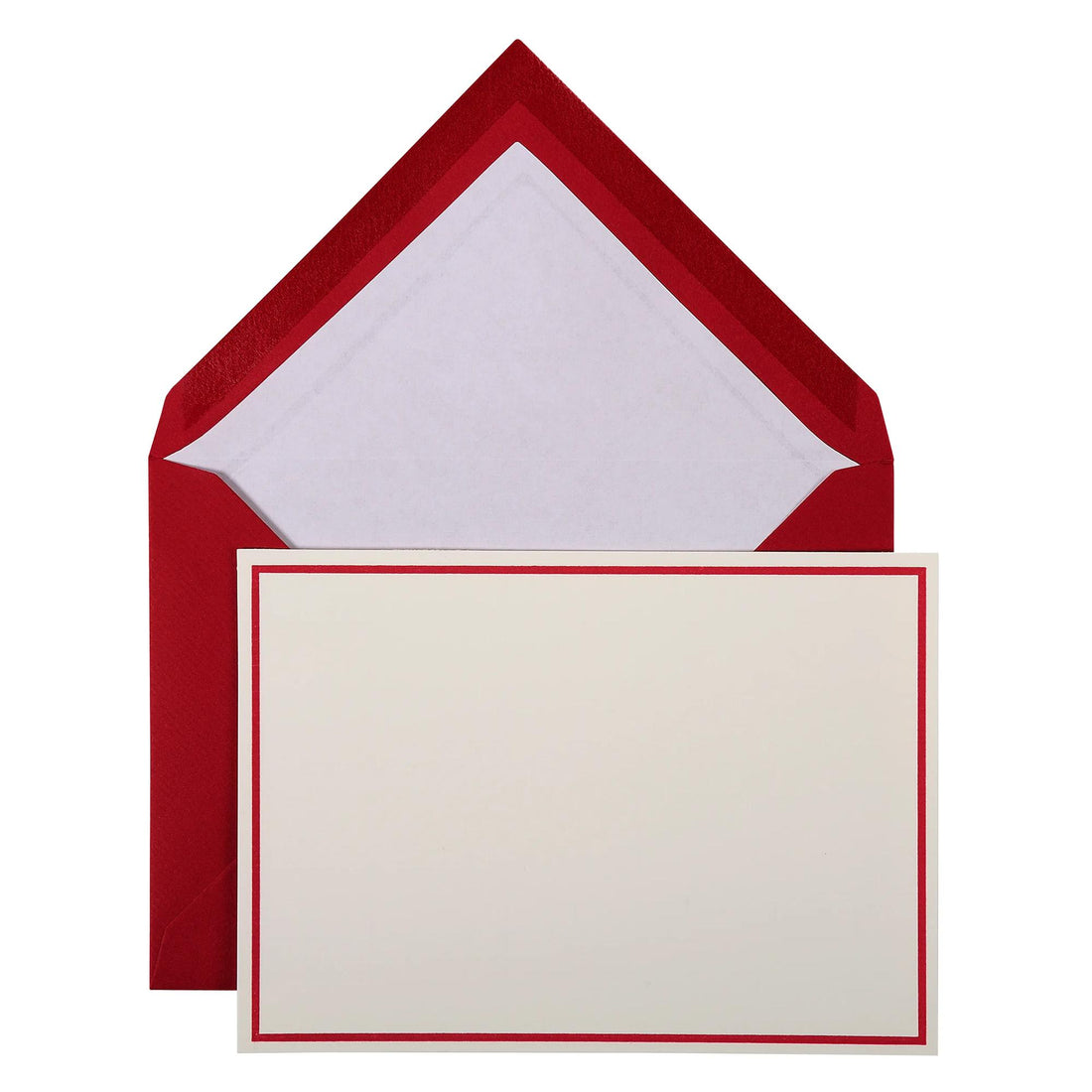 Ensemble de Cartes Bordées Lalo, 10 cartes et enveloppes C6, vergé bordeaux, 300 g, C6, 107 x 152
