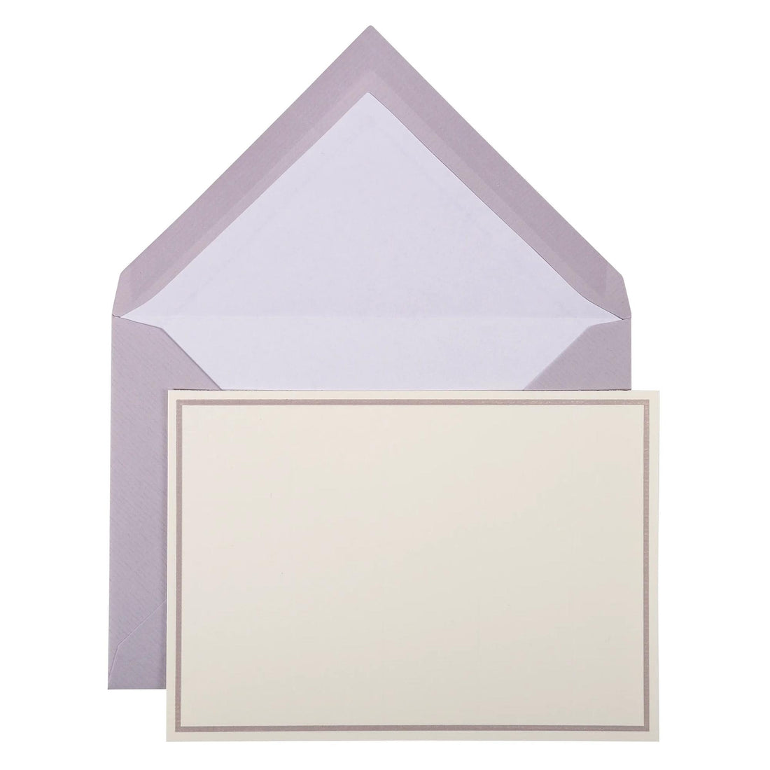 Ensemble de Cartes Bordées Lalo, 10 cartes et enveloppes C6, vergé gris souris, 300 g, C6, 107 x 15