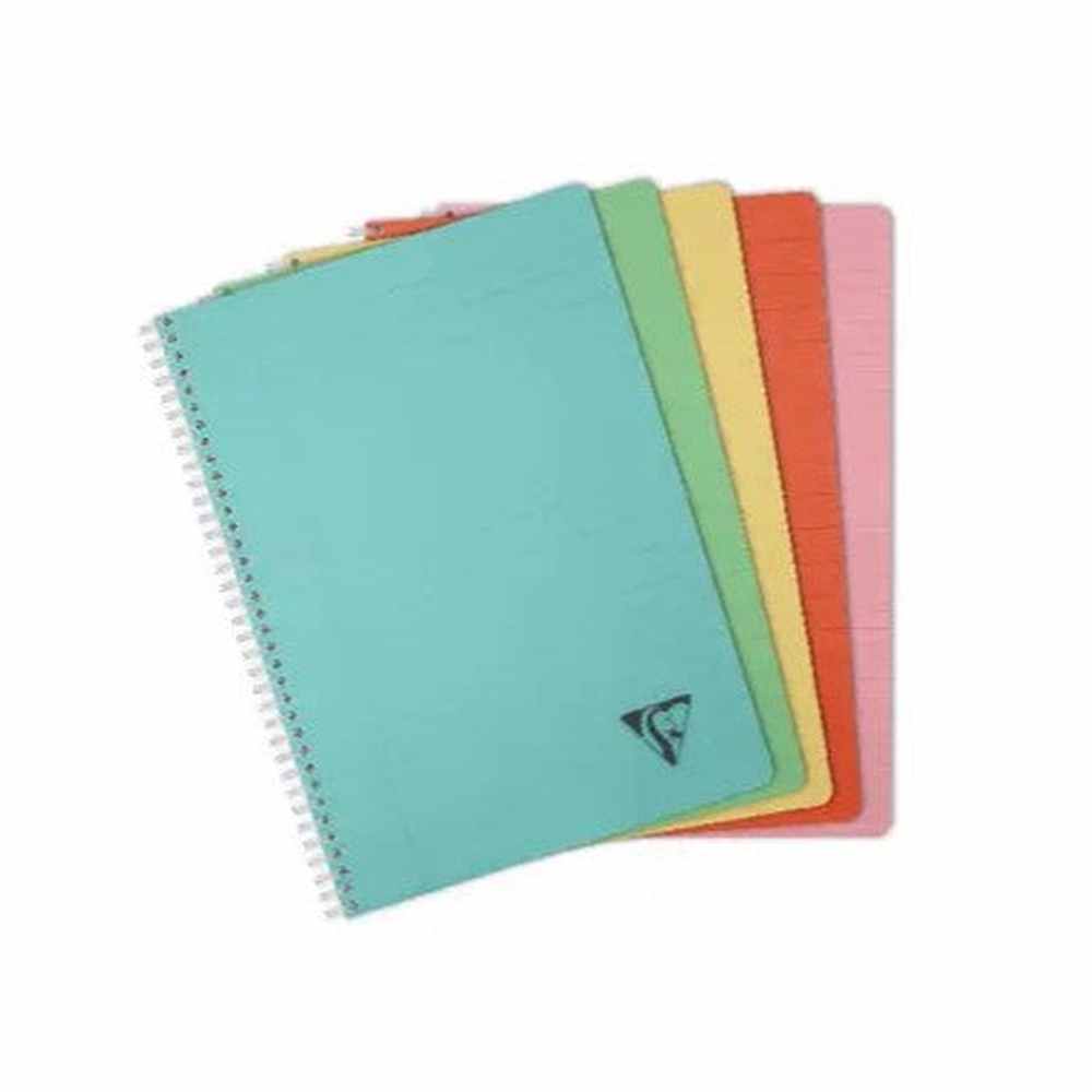 Linicolor ess. cahier reliure intégrale ligné+M -assortis- A4. 180 pages (21x29.7cm) CLAIREFONTAINE