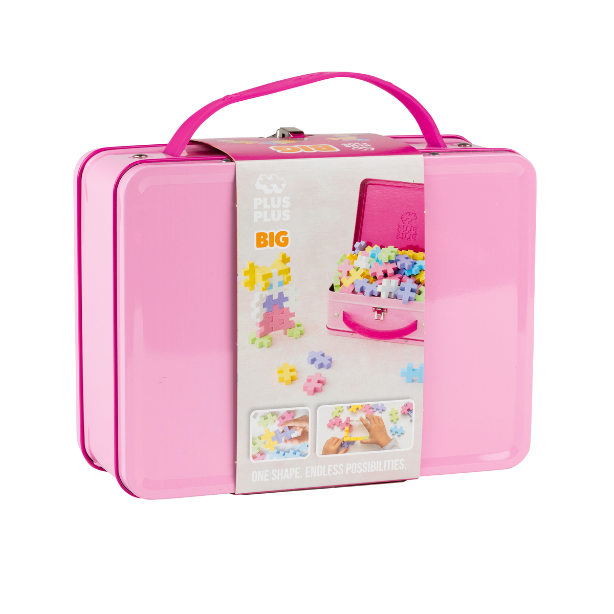 BIG - VALISE EN MÉTAL PASTEL - 70pcs - PLUS PLUS