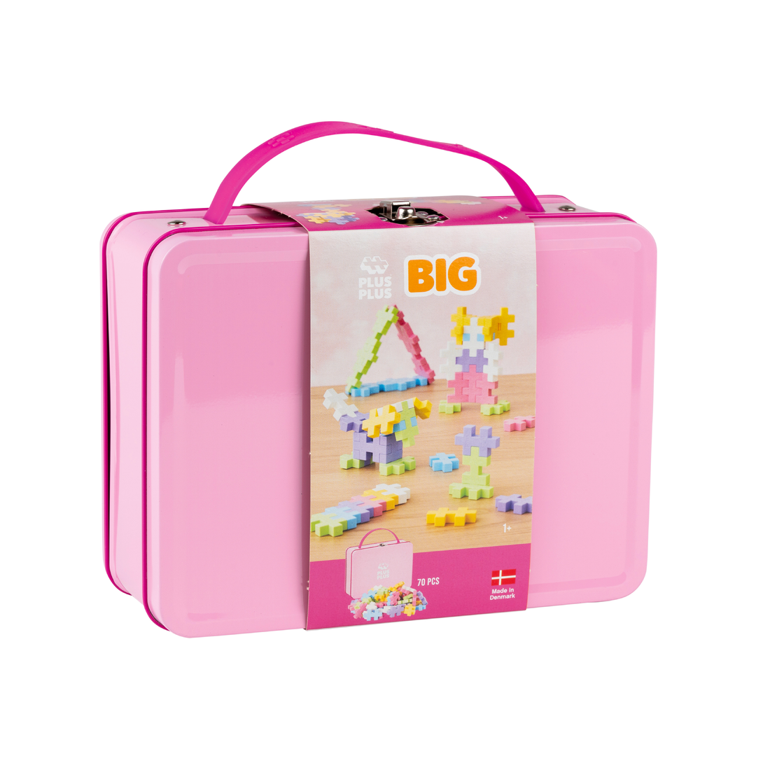 BIG - VALISE EN MÉTAL PASTEL - 70pcs - PLUS PLUS