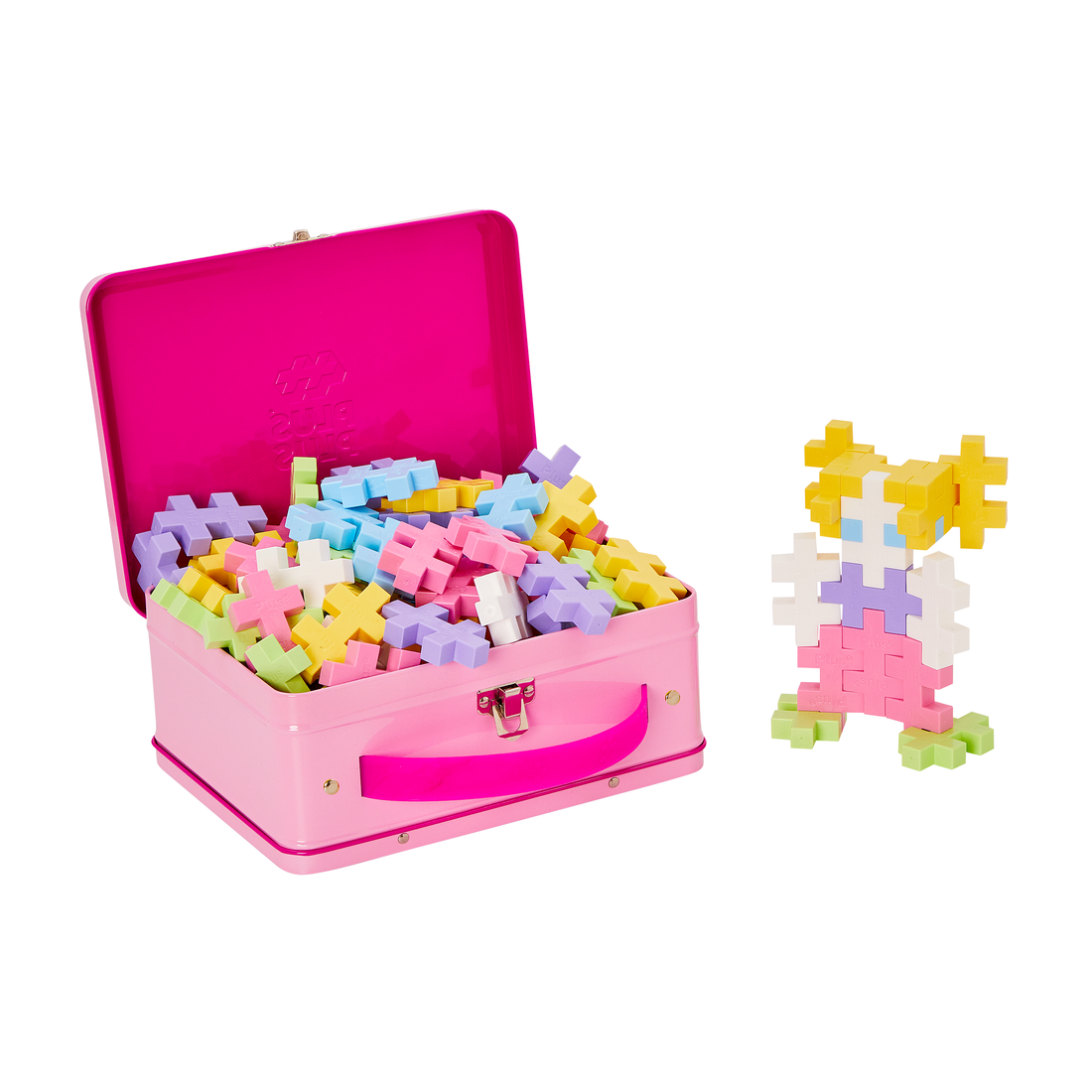 BIG - VALISE EN MÉTAL PASTEL - 70pcs - PLUS PLUS