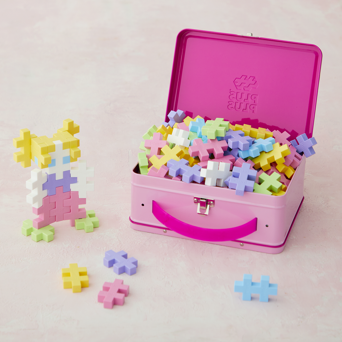 BIG - VALISE EN MÉTAL PASTEL - 70pcs - PLUS PLUS