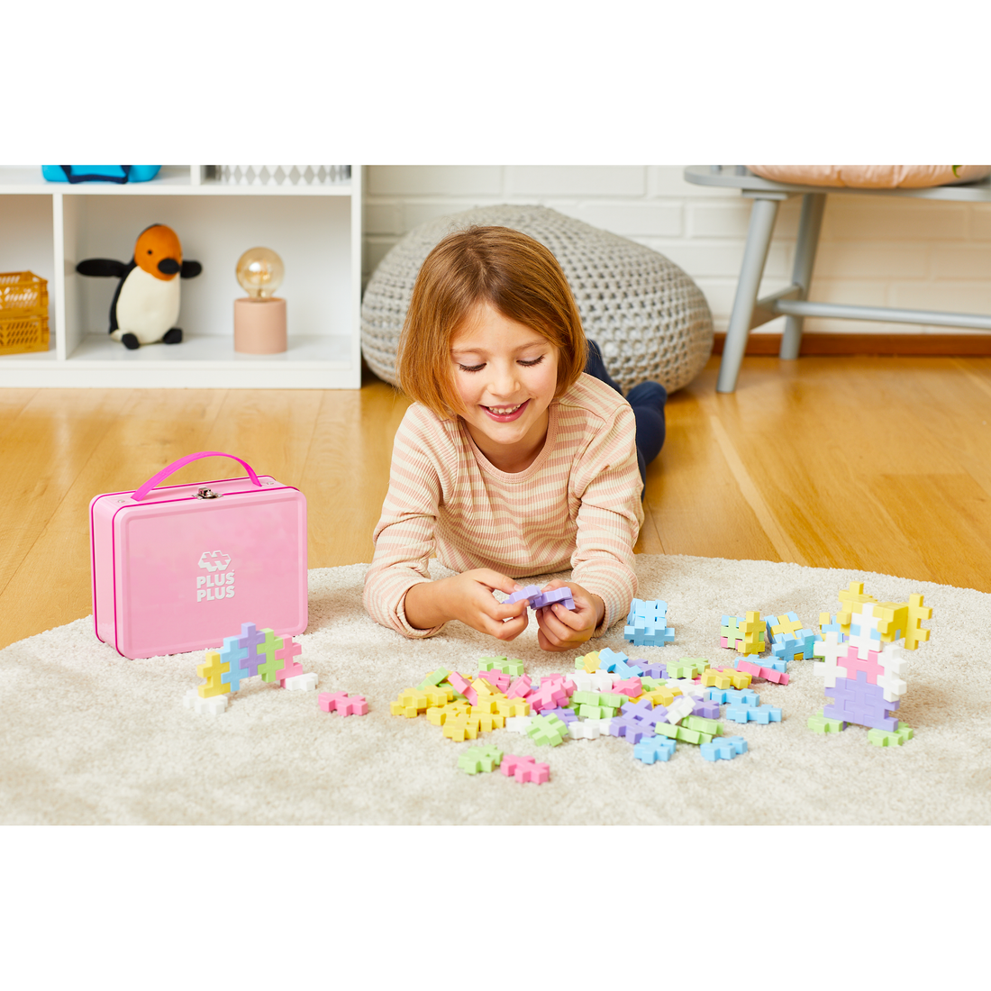 BIG - VALISE EN MÉTAL PASTEL - 70pcs - PLUS PLUS