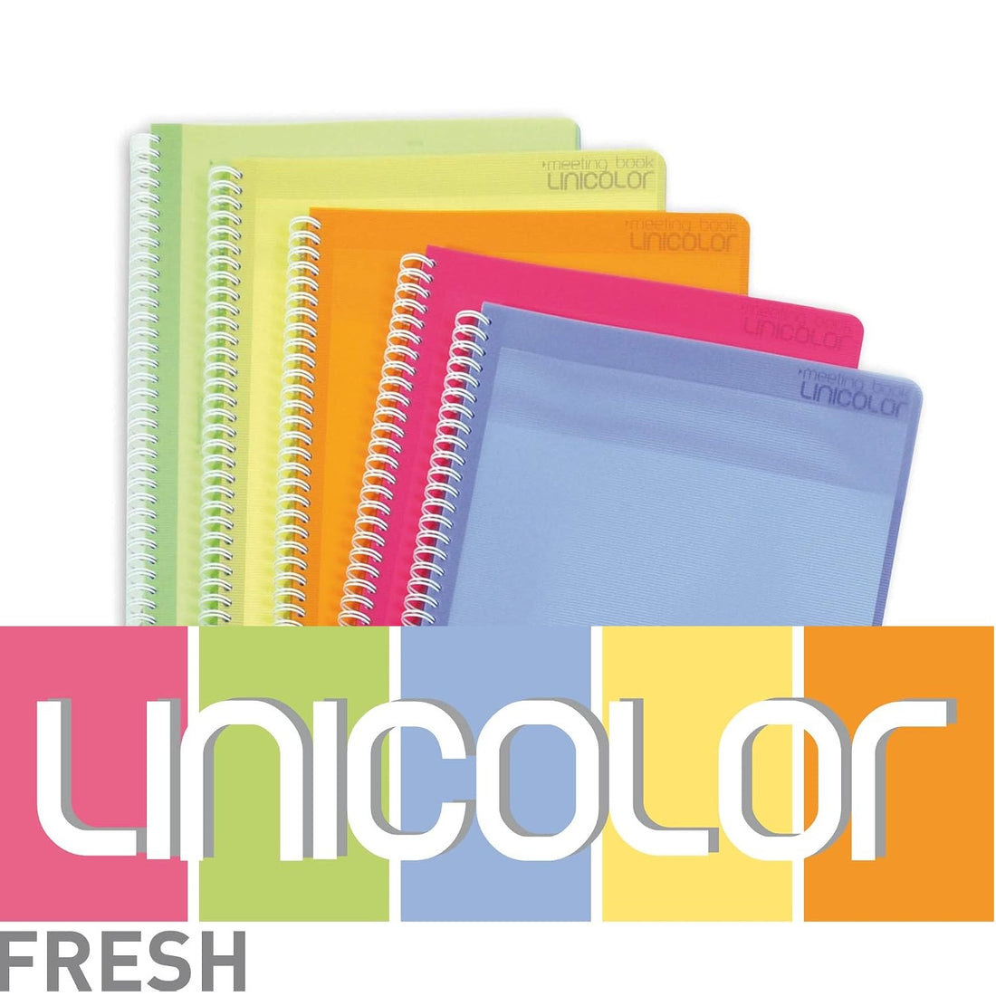 Cahier Linicolor Fresh préimprimé meeting assortis spirale 160 pages A4+ (22,5 x 29,7 cm) by CLAIREFONTAINE