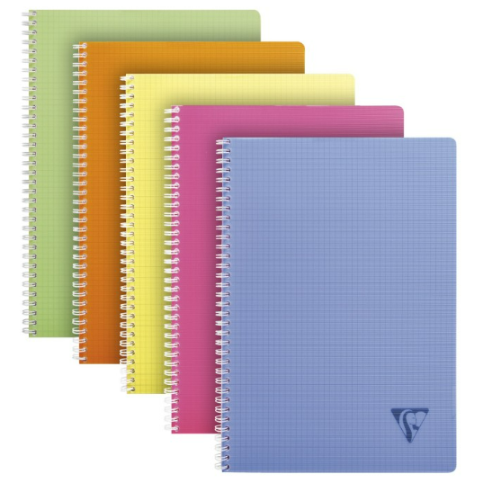 Linicolor fresh cahier reliure intégrale 5/5 -assortis- A4. 180 pages (21x 29.7cm) CLAIREFONTAINE