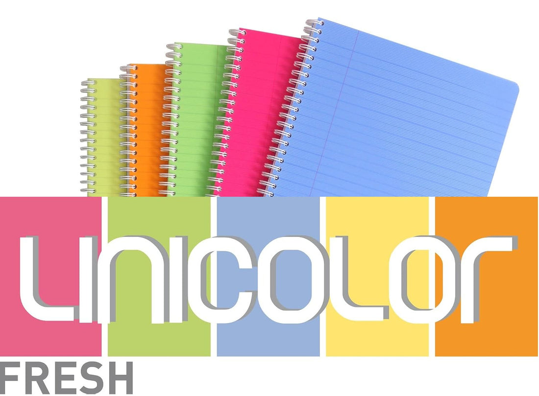 Cahier Linicolor Fresh ligné+M assortis spirale 180 pages A4 (21 x 29,7 cm) by CLAIREFONTAINE