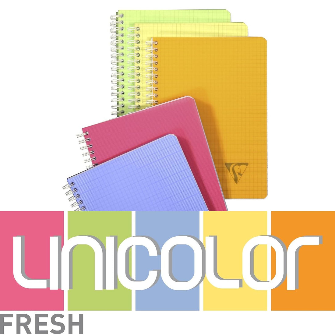 Cahier Linicolor Fresh quadrillé 5/5 assortis spirale 180 pages A5 (14,8 x 21 cm) by CLAIREFONTAINE