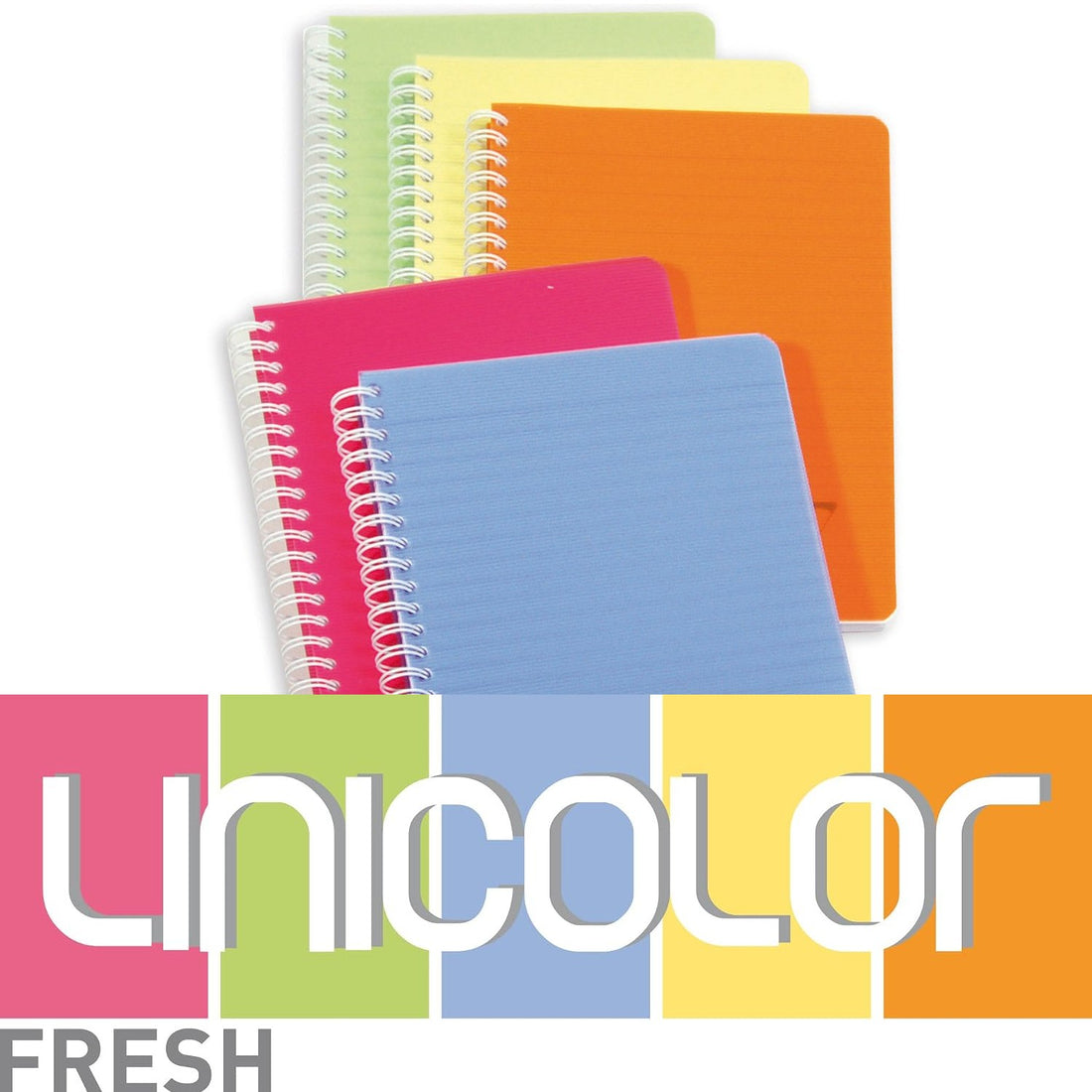 Cahier Linicolor Fresh ligné assortis spirale 180 pages A5 (14,8 x 21 cm) by CLAIREFONTAINE