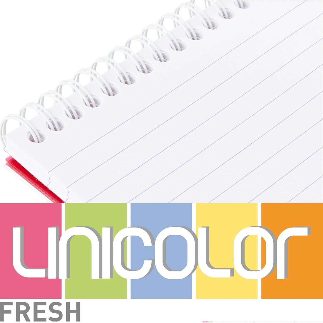 Bloc-notes Linicolor Fresh ligné assortis spirale 80 feuilles A4 (21 x 29,7 cm) by CLAIREFONTAINE