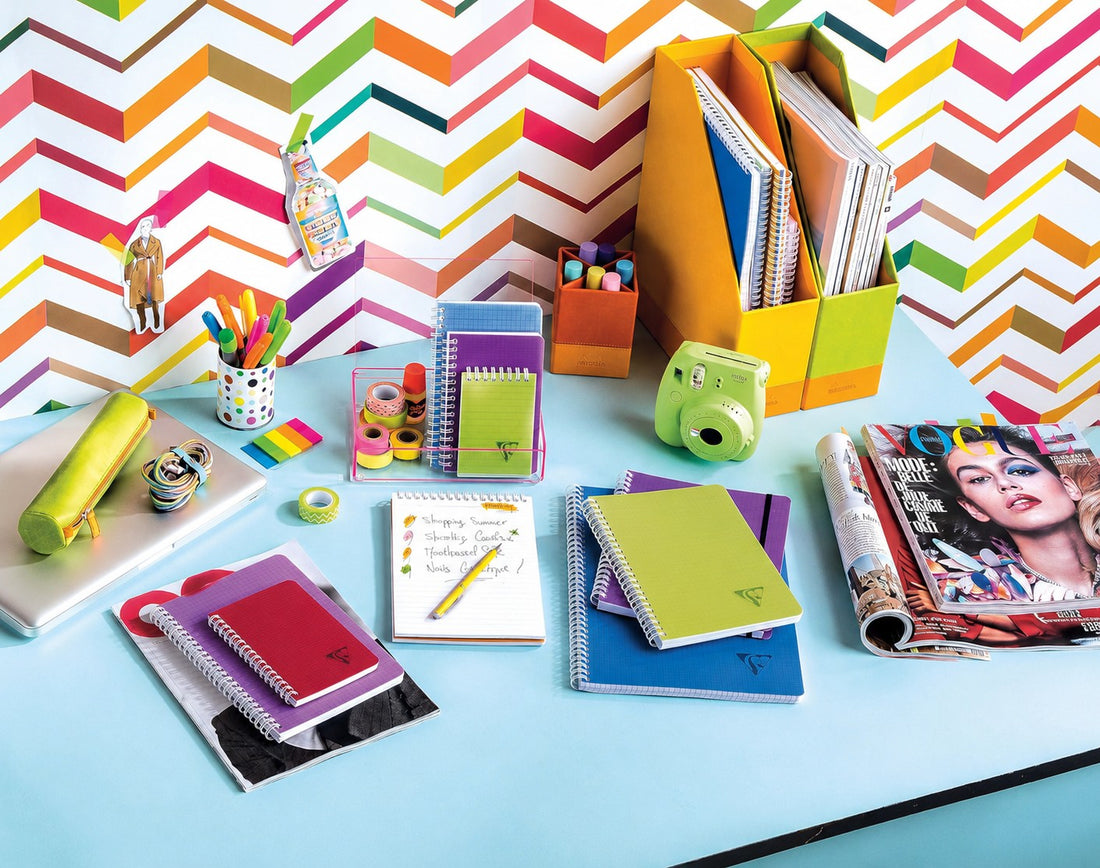 Cahier Linicolor quadrillé 5/5 assortis spirale 180 pages A4 (21 x 29,7 cm) by CLAIREFONTAINE