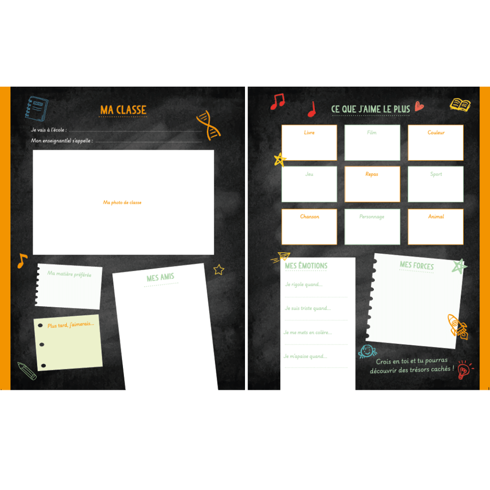 ALBUM- SOUVENIRS DE L'ÉCOLE V2 PBI LIVRES NOTES