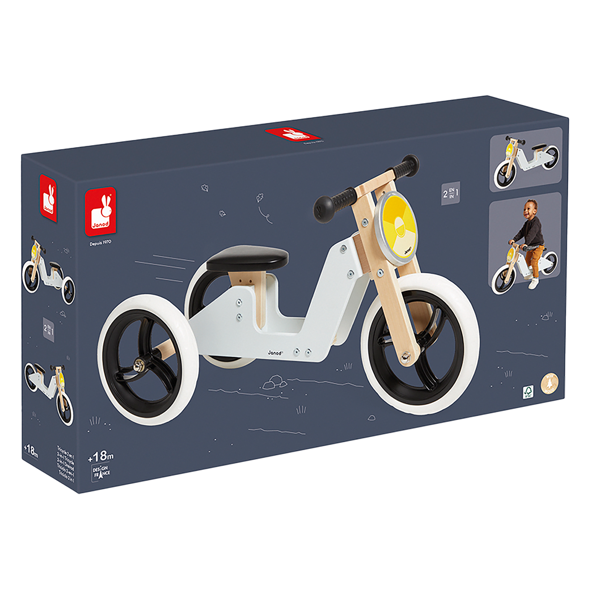 TRICYCLE 2 EN 1 JANOD