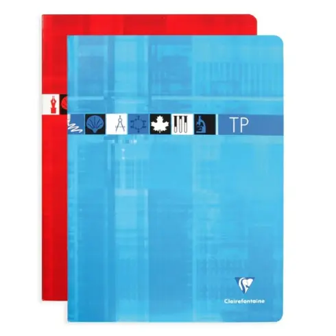 Cahier travaux pratiques agrafé seyès -assortis- 120 pages (24x32cm) CLAIREFONTAINE