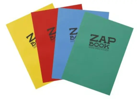 Zap Carnet encollé recyclé -assortis- A6. 320 pages (10.5x14.8cm) CLAIREFONTAINE