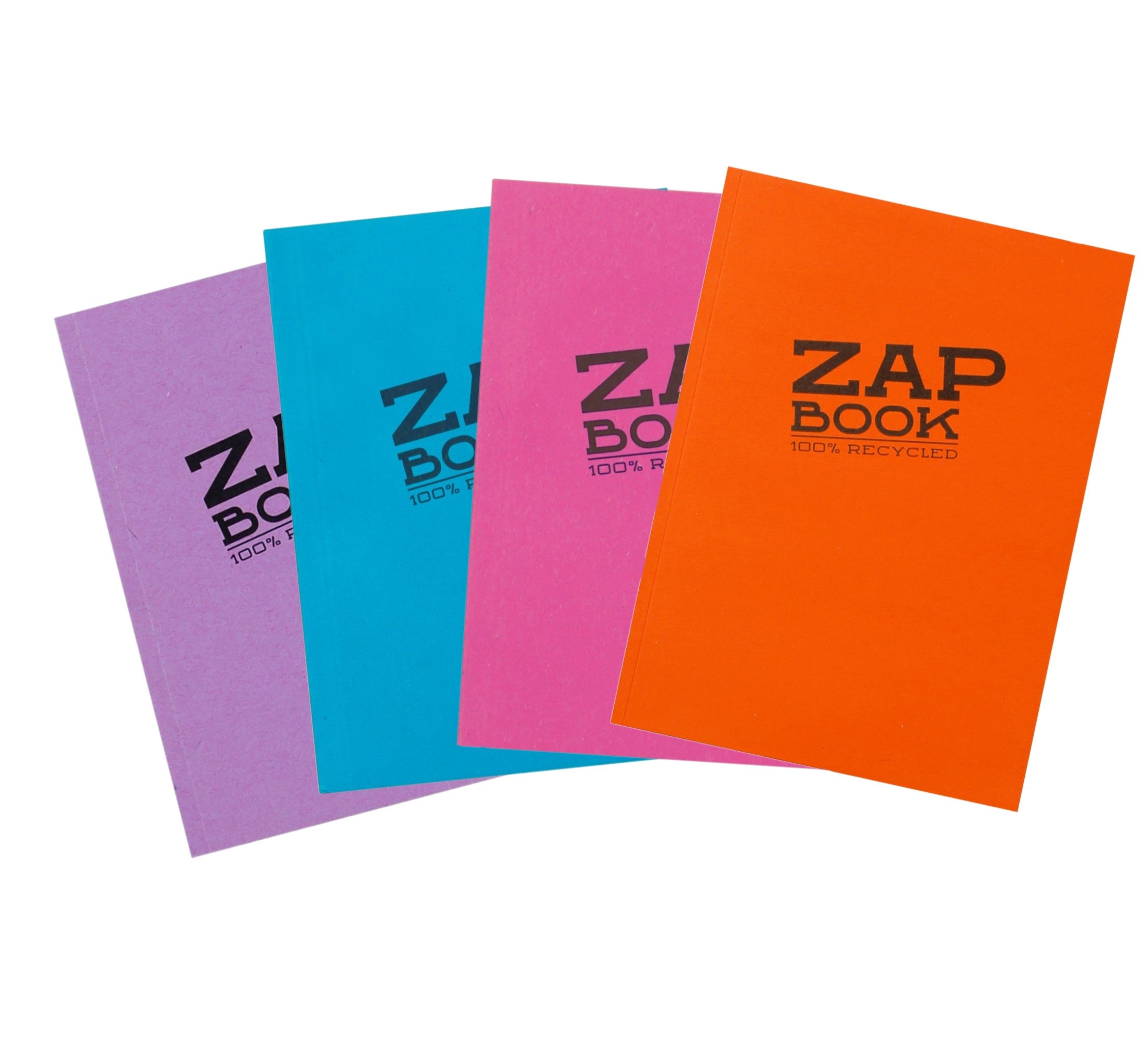 Zap Glued Book Recycled Assorted Pastel 320 pages A5 (5.8x8.3in)