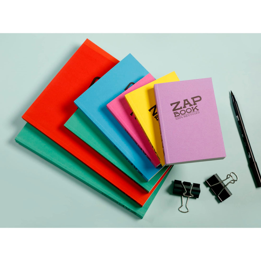 Zap Glued Book Recycled Assorted Pastel 320 pages A5 (5.8x8.3in)