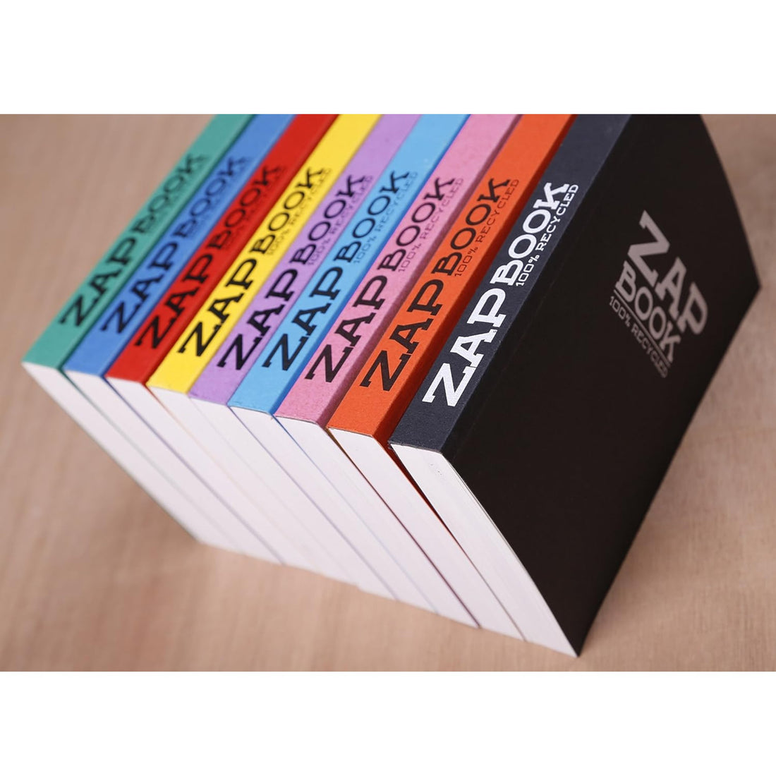Zap Glued Book Recycled Assorted Pastel 320 pages A5 (5.8x8.3in)