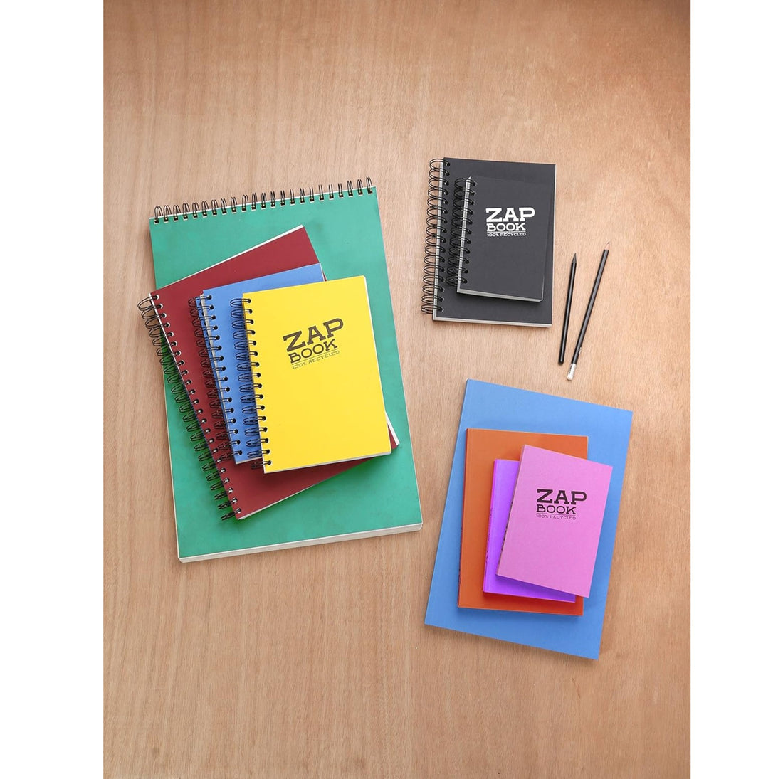 Zap Glued Book Recycled Assorted Pastel 320 pages A5 (5.8x8.3in)
